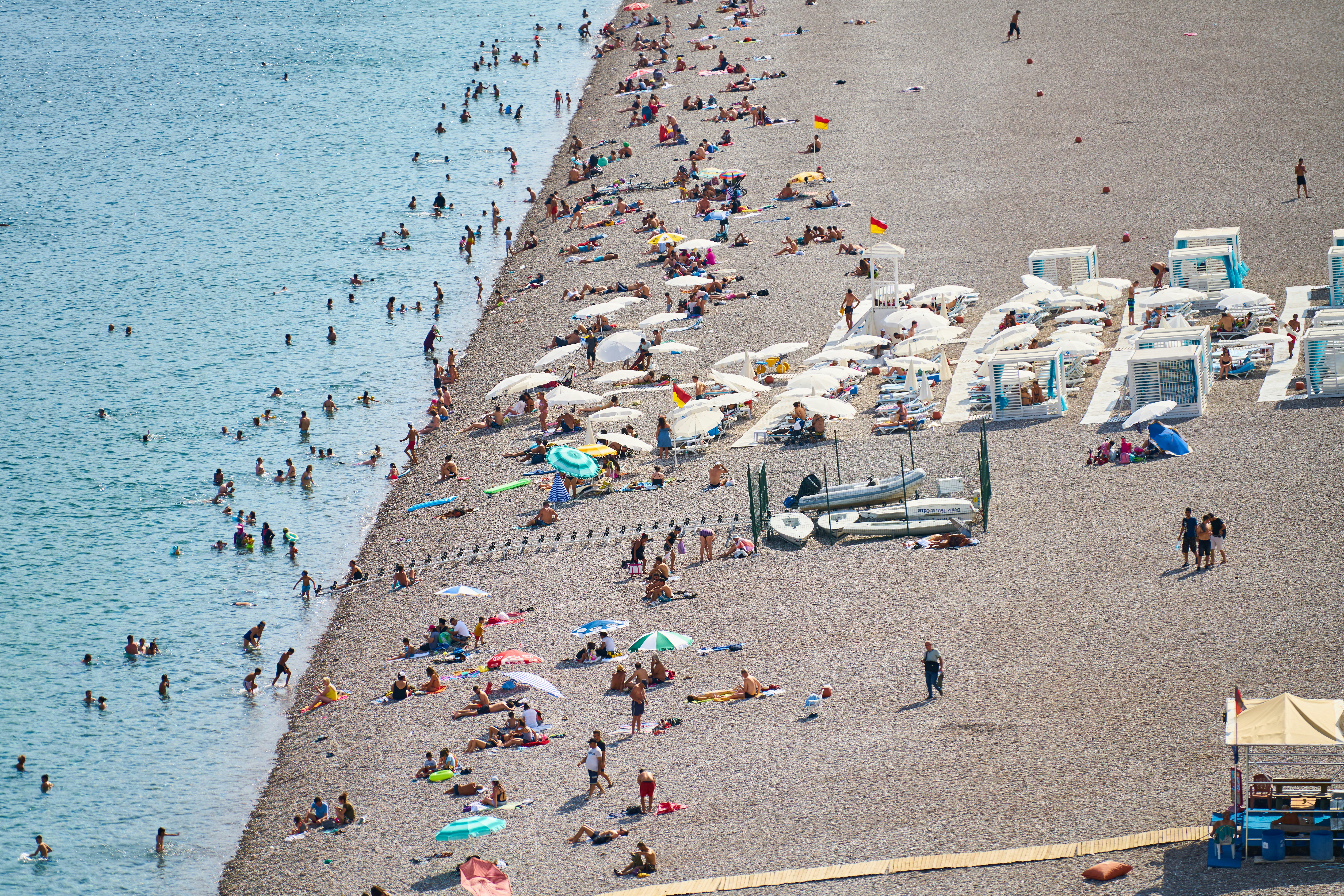 people on beach during daytime